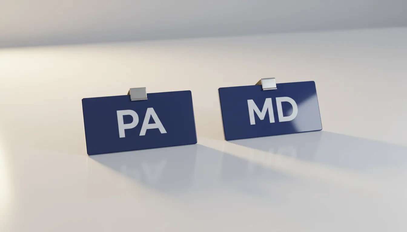 PA in clinical setting consulting with a colleague